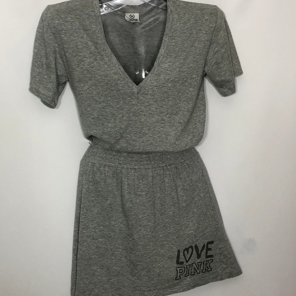 PINK Victoria's Secret Dresses & Skirts - PINK Victoria's Secret love pink mini dress grey